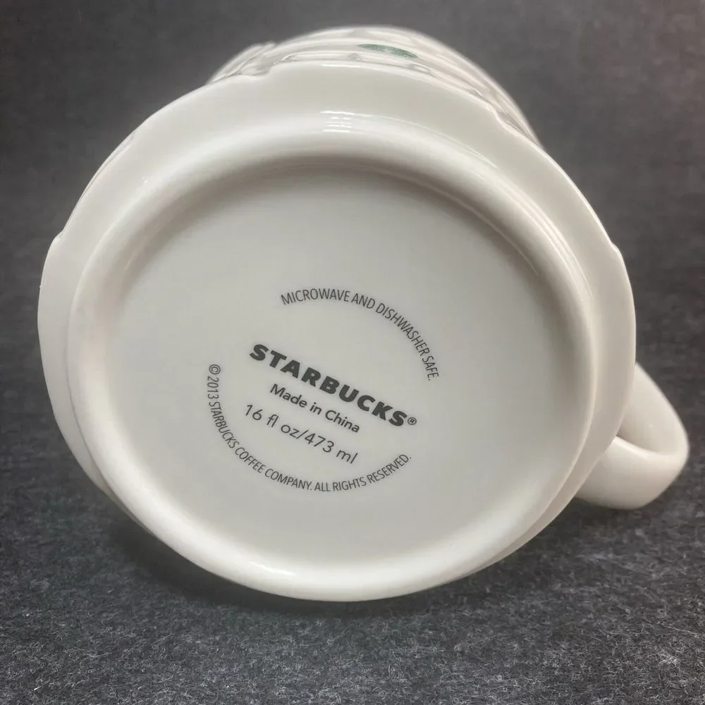 Starbucks Hsinchu‎ 2013 Relief 3D Coffee Tea Cup Mug 16 oz City Skyline Black